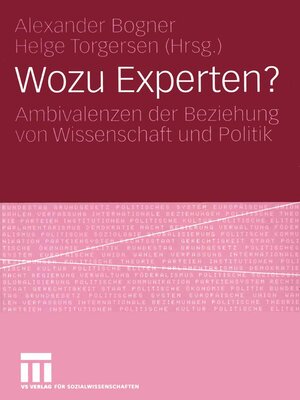 cover image of Wozu Experten?
